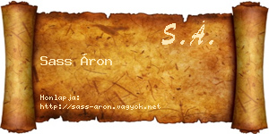 Sass Áron névjegykártya