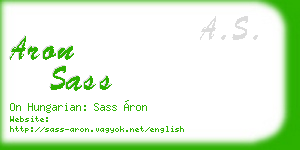 aron sass business card