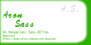 aron sass business card